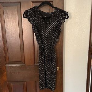 Ann Taylor Black Patterned Women's Dress